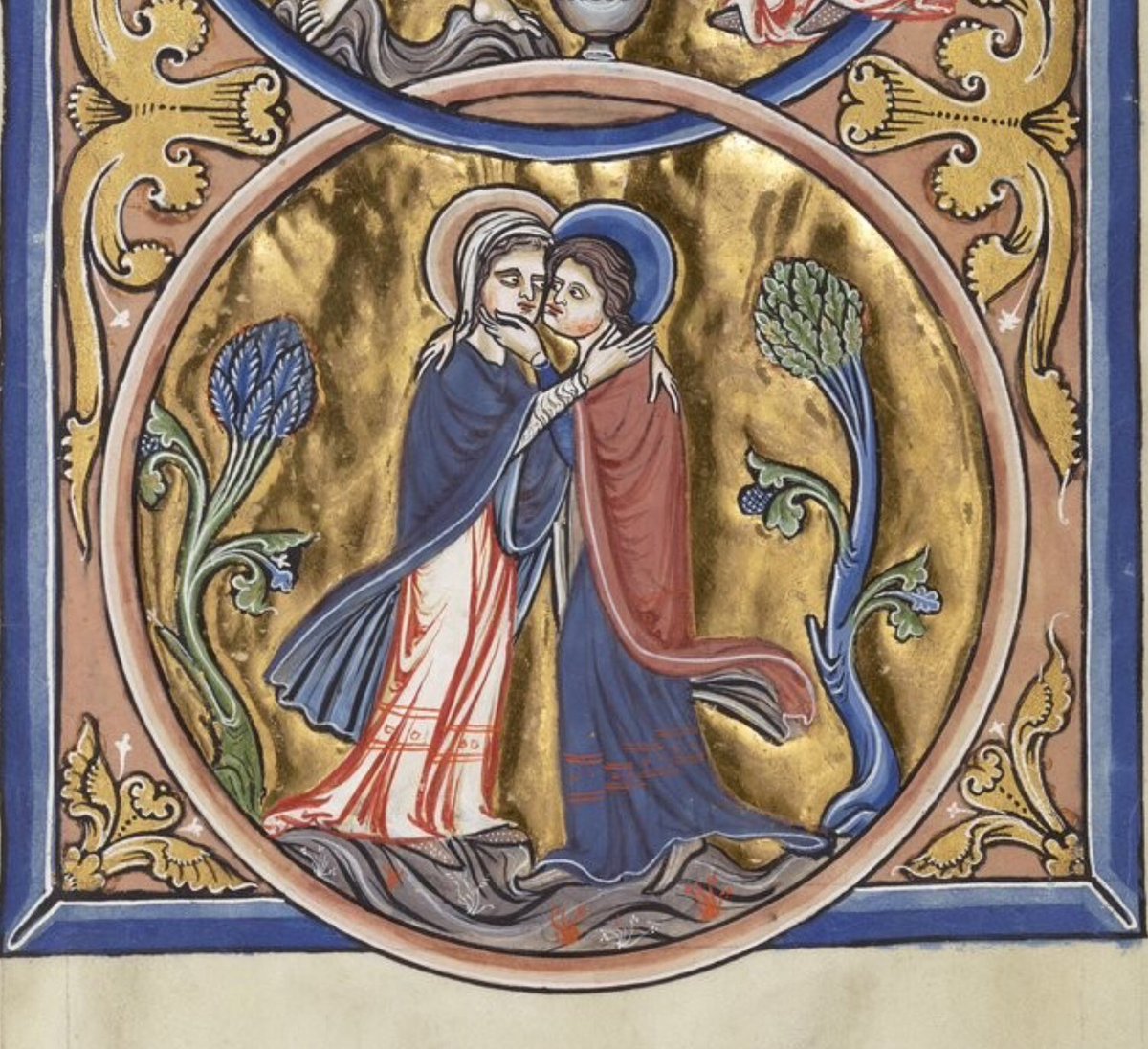 Ennius (@red_loeb) on Twitter photo 31st May is the feast of the Visitation.
"Benedicta tu inter mulieres, et benedictus fructus ventris tui."
#TheVisitation
Bibliothèque de l'Arsenal, Ms-1186 reserve; Psalter of Saint Louis and Blanche of Castile; 1225 CE-1235 CE; f.16r <a href="/GallicaBnF/">Gallica BnF</a> 31st May is the feast of the Visitation.
"Benedicta tu inter mulieres, et benedictus fructus ventris tui."
#TheVisitation
Bibliothèque de l'Arsenal, Ms-1186 reserve; Psalter of Saint Louis and Blanche of Castile; 1225 CE-1235 CE; f.16r <a href="/GallicaBnF/">Gallica BnF</a>