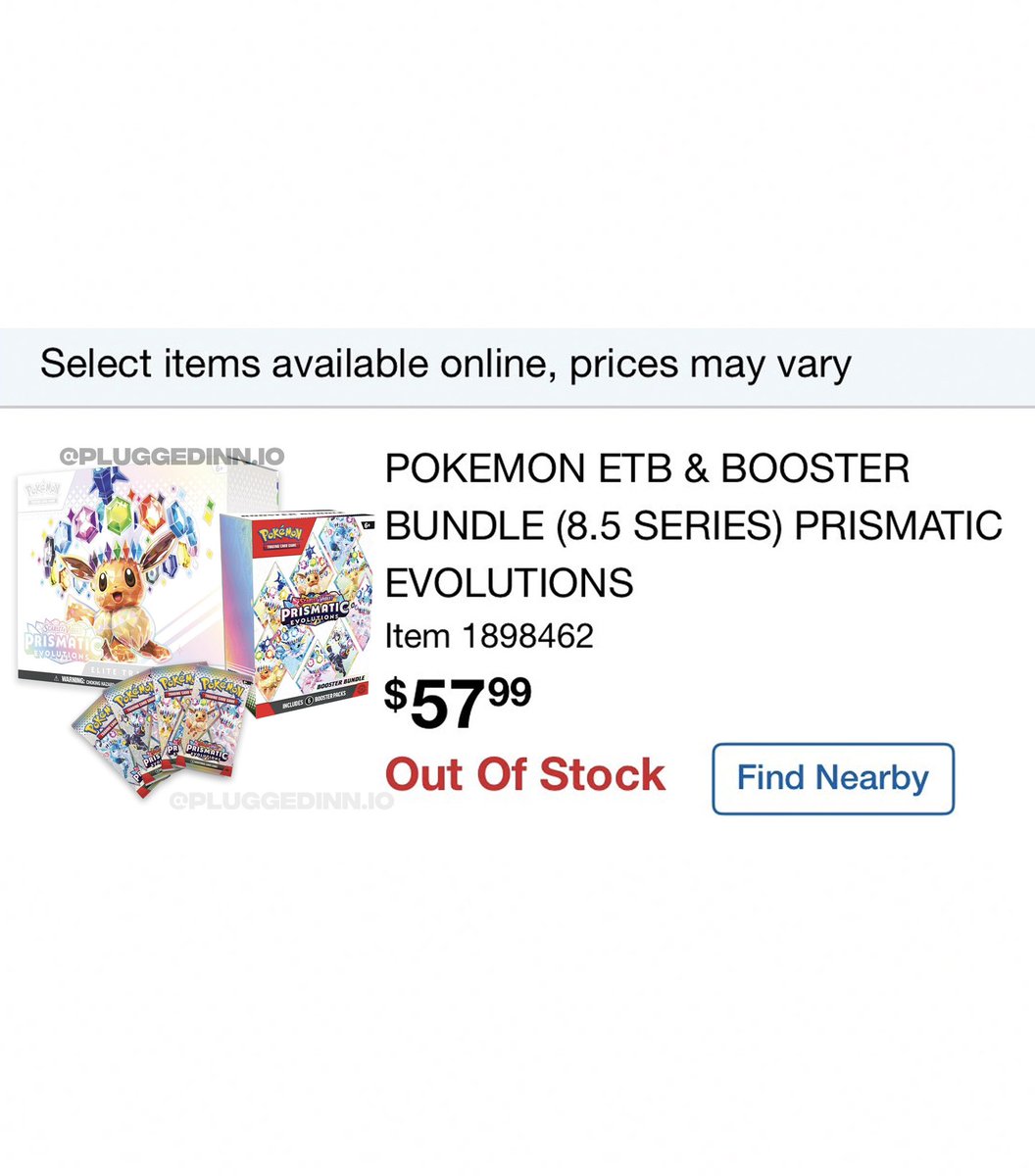 🚨 Costco Prismatic Pokémon drop is surprise dropping soon! 

A new Prismatic Evolutions bundle just hit Costco’s backend — including 1 ETB and 1 Booster Bundle for only $57.99.

📦 SKU: 1898462

Our Premium members already have early alerts and a store stock checker to cop! Get