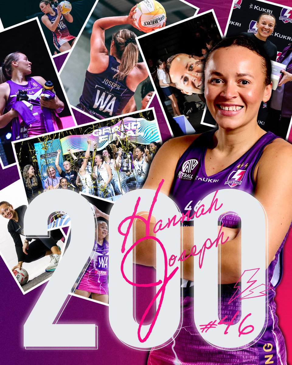 Loughborough Lightning Netball (@lborolightning) on Twitter photo Lightning Legacy #46, Hannah Joseph has achieved the huge milestone of 2️⃣0️⃣0️⃣ games for Lightning in the <a href="/NetballSL/">Netball Super League</a>.
💜⚡️#LightningLegend Lightning Legacy #46, Hannah Joseph has achieved the huge milestone of 2️⃣0️⃣0️⃣ games for Lightning in the <a href="/NetballSL/">Netball Super League</a>.
💜⚡️#LightningLegend
