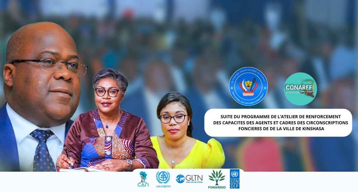 🔁 Renforcement des capacités des agents fonciers à Kinshasa pour une gouvernance foncière responsable.

📍 773 agents formés
🎯 Objectif : mettre fin aux pratiques illégales &amp; conflits
🔗 Plus d'infos : conaref-rdc.org/suite-du-progr…