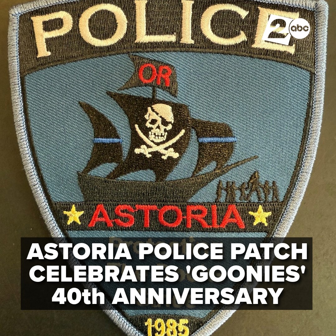 HEY YOU GUYS! In celebration of the 40th anniversary of the iconic film "The Goonies," Astoria police officers have introduced a special commemorative patch to wear on their uniforms. bit.ly/43mi5iN