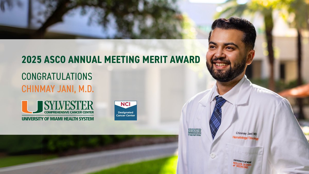 Join us in congratulating Dr. Chinmay Jani (<a href="/Jani_Chinmay/">Chinmay Jani</a>) on receiving the 2025 <a href="/ASCO/">ASCO</a> Merit Award! This prestigious honor recognizes his impactful research and supports students and trainees who are first authors on abstracts selected for presentation at #ASCO25. Learn more: