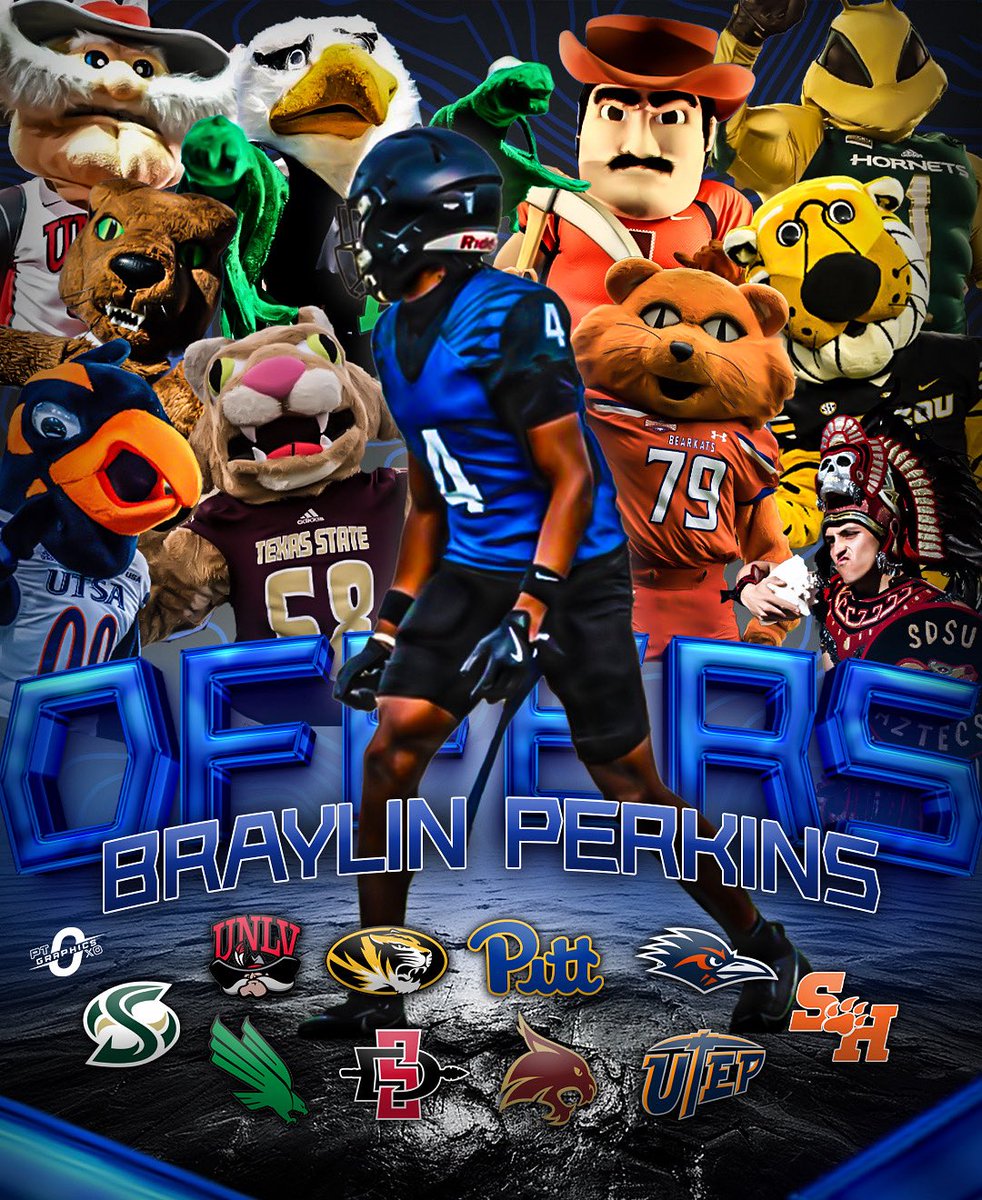 Parker Titus (@ptgraphics0) on Twitter photo First ten offers on the table for 2028 WR Braylin Perkins (<a href="/PerkinsSpeedyb/">Braylin “SpeedyB” Perkins</a>).
The 5’10 160 WR from Forney, TX has picked up big offers from Missouri and Pitt in the last month.
Who’s next to offer? 👀 First ten offers on the table for 2028 WR Braylin Perkins (<a href="/PerkinsSpeedyb/">Braylin “SpeedyB” Perkins</a>).
The 5’10 160 WR from Forney, TX has picked up big offers from Missouri and Pitt in the last month.
Who’s next to offer? 👀
