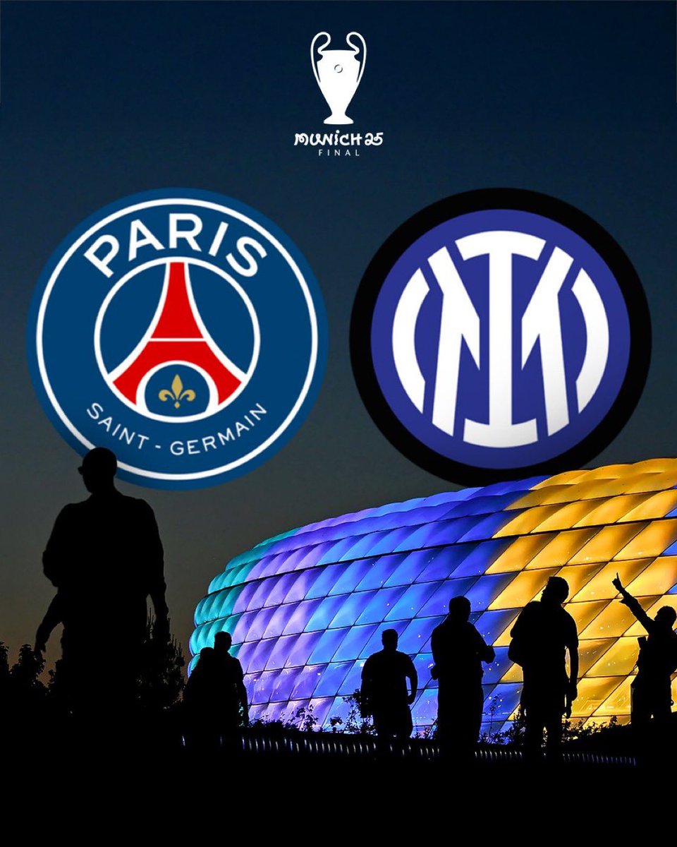 The #UCLfinal is here 💫

BIGGEST GAME OF THE SEASON😎
Event: #UCLFinal 
Match: PSG 🆚 Inter Milan
Stadium: Allianz Arena 🏟️ 
My Prediction: PSG 1-1 INT
Drop Your Predictions ⬇️
LET’S GO! 🫡  
10k each for first five correct predictions ✅ 
Multiple predictions gets you blocked