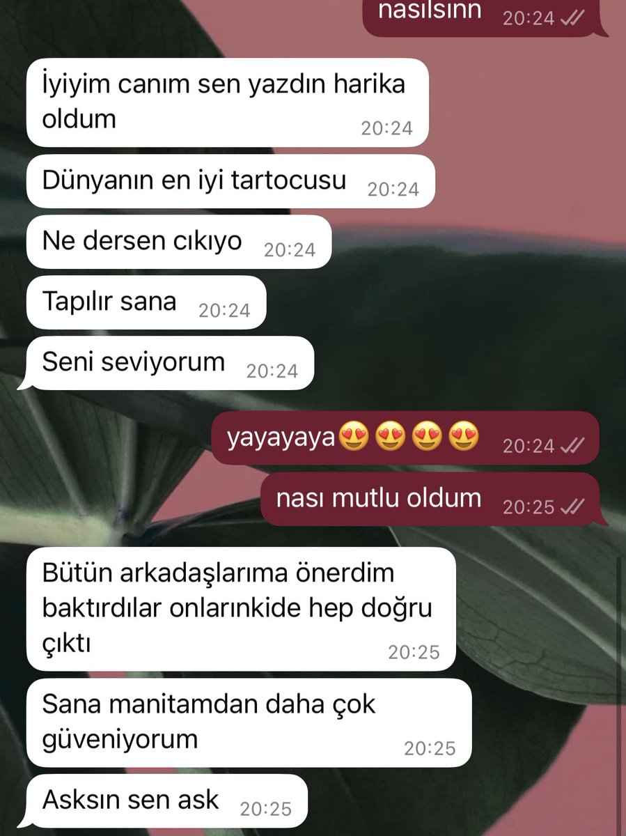 erkeklere güvenmeyin bana ve tarotuma güvenin.