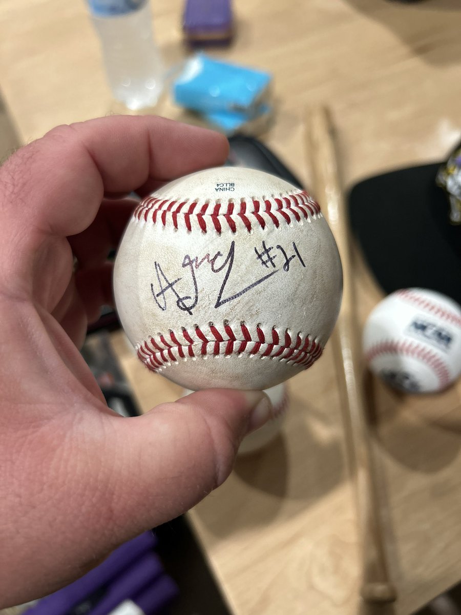 Traded a Coastal Carolina fan a foul ball for Austin Irby’s HR ball yesterday and he was gracious enough to sign it. (Yes I offered it to him but he said there’s plenty more where that came from 😉)