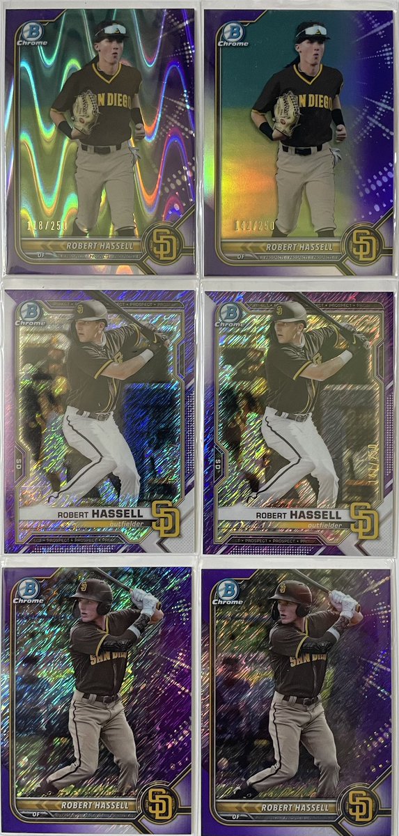 2BrosTradnCards's tweet image. This is a @robert_hassell3 #refractor appreciation post.

#thehobby
@CardPurchaser 

Apparently, I’m partial to the purple 🤷‍♂️