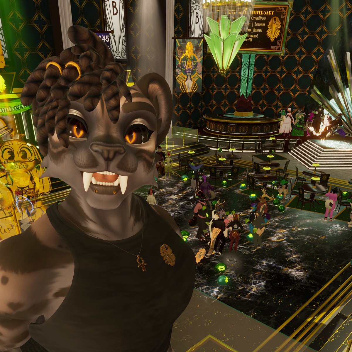 Happy 3 Year anniversary Blind wolf! I don't think I would have stayed in VRchat without the wonderful friends I have made here. 🥳🪅🎉