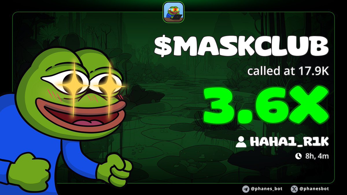 StaySwagged's tweet photo. So much wins in a day 

$Maskclub is up 3x - #maskclub https://t.co/895Gk6wExC