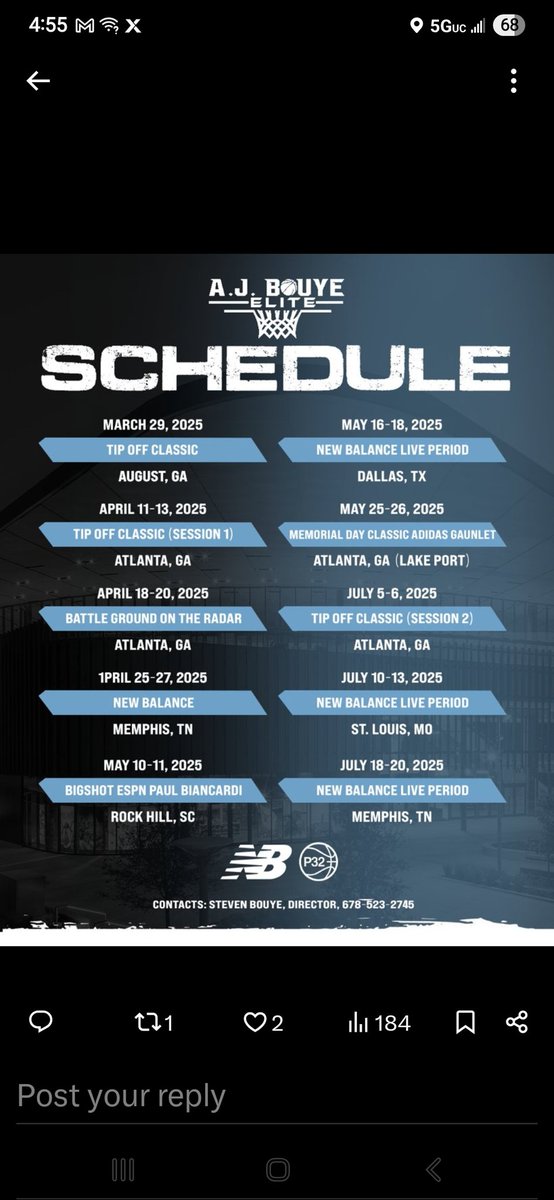 2 live periods left in july . Get in the gym put that work in. High School June period is coming.  👀 never know who is watching.