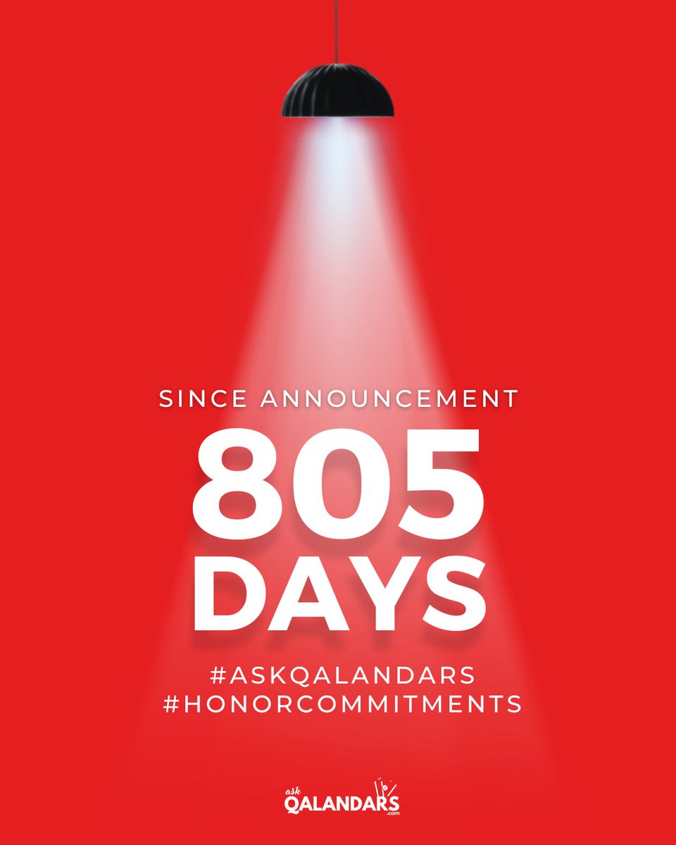 AskQalandars's tweet photo. 805 days—faith without a follow-up. 

#LahoreQalnadars #AskQalandars #HonorCommitments #DilSeQalandar https://t.co/IxO3iTZ69X