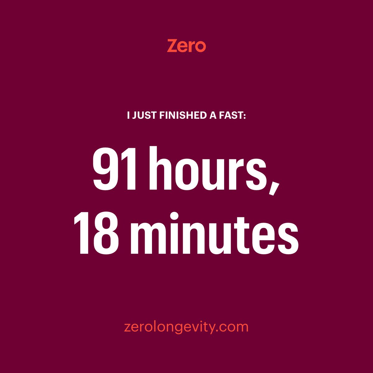 TalCrypto's tweet image. Damm was not easy but I feel amazing Just finished a 91-Hour Fast fast with Zero, check it out! zerolongevity.com