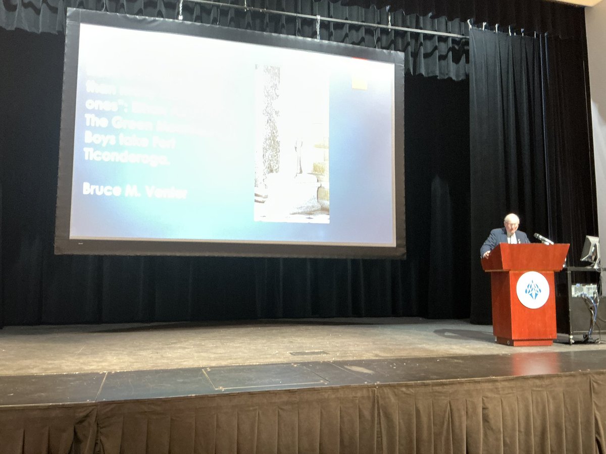 kellehersp's tweet image. The after lunch speaker is Saratoga 250’s Bruce M. Venter - "It is infinitely better to have a few good men than many indifferent ones": Ethan Allen and the Green Mountain Boys Take Fort Ticonderoga at the Fort Plain Museum's American Revolutionary War Conference 250 #Saratoga250
