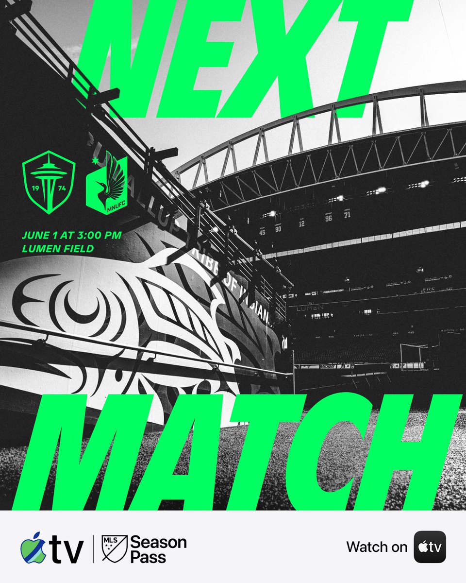 Seattle Sounders FC (@soundersfc) on Twitter photo Wrapping up our home stand 🏟️
We're back at <a href="/LumenField/">Lumen Field</a> tomorrow versus Minnesota United FC!
🎟️: sndrs.com/lu8gagb7 Wrapping up our home stand 🏟️
We're back at <a href="/LumenField/">Lumen Field</a> tomorrow versus Minnesota United FC!
🎟️: sndrs.com/lu8gagb7