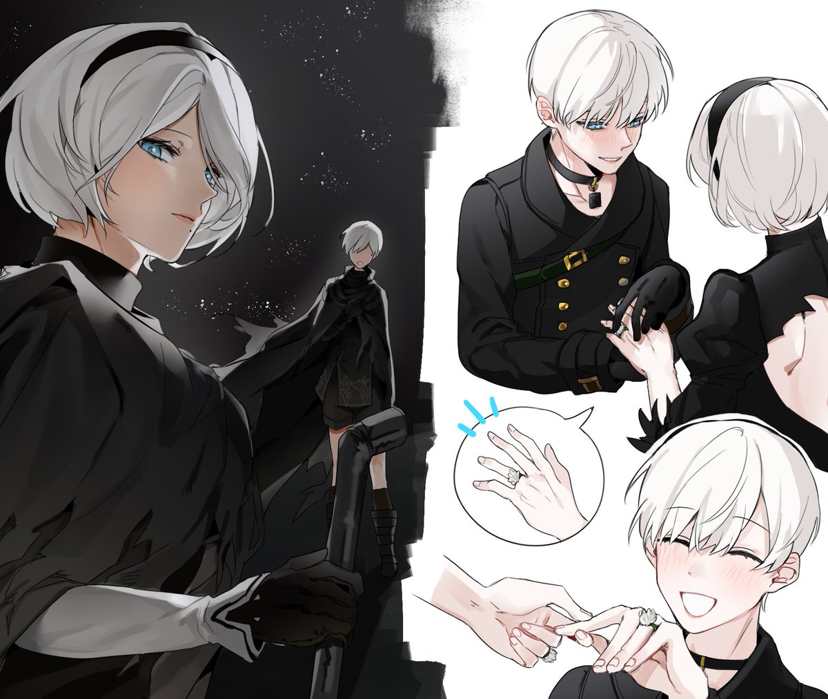 #NieRAutomata #9S2B
후딱... 
평화로워지면 밤의 나라까지 가보길