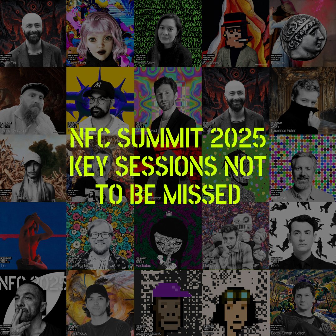 NFC SUMMIT - LISBON - JUNE 4-6 2025 (@nfcsummit) on Twitter photo Key sessions not to be missed at NFC ? ☀️
Frrom Live Performances to Immersive Shows & Alpha Chats, here's a selection for you ! 🎉
Ft. <a href="/opensea/">OpenSea</a>, @laurencefuller, Art on <a href="/tezos/">Tezos</a>, <a href="/Richi0118/">Mr Richi</a>, <a href="/enderdiril/">Ender</a>, <a href="/redbeardnft/">El Barba Roja blue check</a>, <a href="/sashastiles/">Sasha Stiles | AI alter ego Technelegy ✍️🤖</a>, <a href="/bryanbrinkman/">Bryan Brinkman</a> <a href="/befethemad/">Bèfè</a> & more.
Book👇 Key sessions not to be missed at NFC ? ☀️
Frrom Live Performances to Immersive Shows & Alpha Chats, here's a selection for you ! 🎉
Ft. <a href="/opensea/">OpenSea</a>, @laurencefuller, Art on <a href="/tezos/">Tezos</a>, <a href="/Richi0118/">Mr Richi</a>, <a href="/enderdiril/">Ender</a>, <a href="/redbeardnft/">El Barba Roja blue check</a>, <a href="/sashastiles/">Sasha Stiles | AI alter ego Technelegy ✍️🤖</a>, <a href="/bryanbrinkman/">Bryan Brinkman</a> <a href="/befethemad/">Bèfè</a> & more.
Book👇