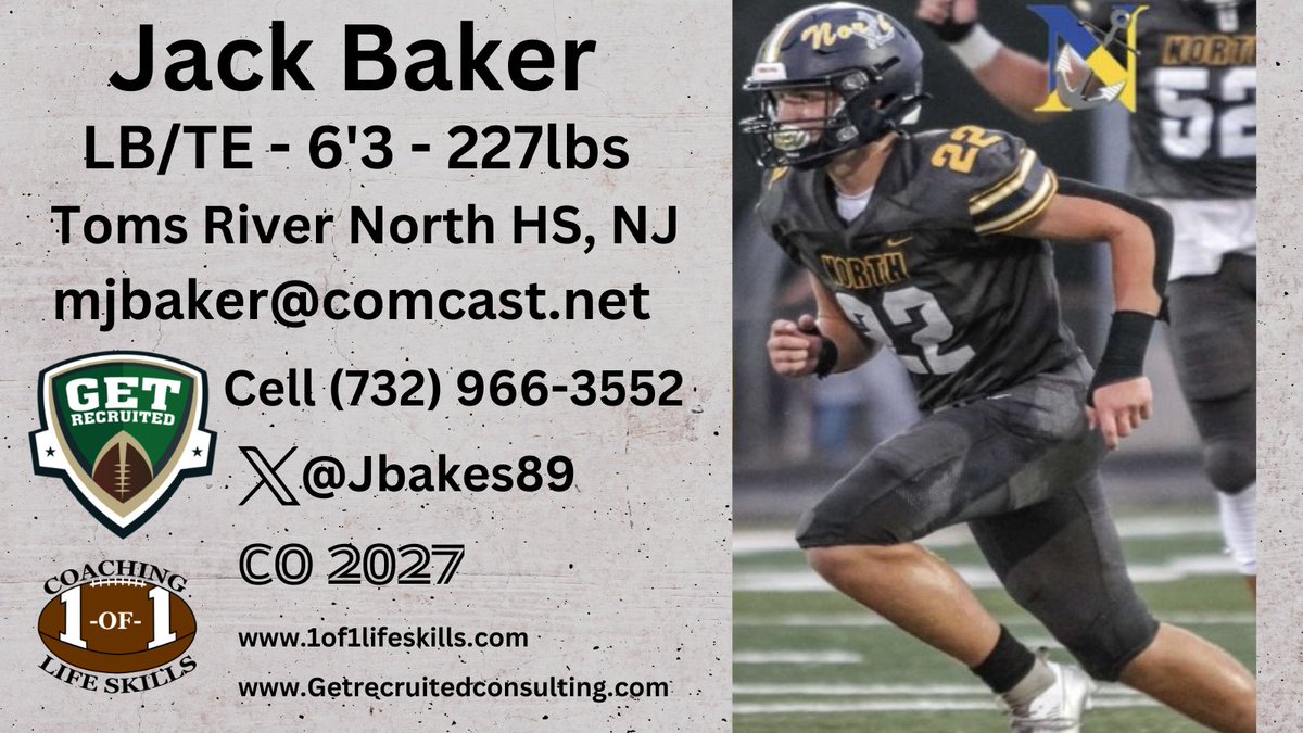 Get Recruited (@get__recruited) on Twitter photo Jack Baker - CO 2027 - LB - 6'3, 227 - 4.0 GPA - Physical, tough, explosive, & athletic. Toms River North HS, NJ. Player Info: x.com/Jbakes89 @1of1lifeskills <a href="/Jbakes89/">Jack Baker</a> <a href="/Charlotte49ers/">Charlotte 49ers</a> <a href="/HerdFB/">Marshall Football</a> <a href="/BG_Football/">BGSU Football</a> <a href="/MiamiOHFootball/">Miami Football</a> <a href="/OhioFootball/">Ohio Football</a> <a href="/RFootball/">Rutgers Football πͺ</a> <a href="/ODUFootball/">ODU Football</a> Jack Baker - CO 2027 - LB - 6'3, 227 - 4.0 GPA - Physical, tough, explosive, & athletic. Toms River North HS, NJ. Player Info: x.com/Jbakes89 @1of1lifeskills <a href="/Jbakes89/">Jack Baker</a> <a href="/Charlotte49ers/">Charlotte 49ers</a> <a href="/HerdFB/">Marshall Football</a> <a href="/BG_Football/">BGSU Football</a> <a href="/MiamiOHFootball/">Miami Football</a> <a href="/OhioFootball/">Ohio Football</a> <a href="/RFootball/">Rutgers Football πͺ</a> <a href="/ODUFootball/">ODU Football</a>