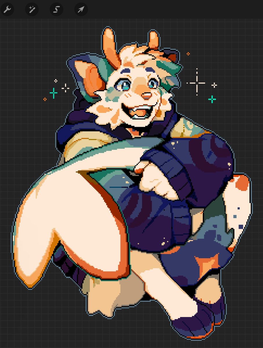 My first pixel comm in years 
hell yeaw!!! 🧡🧡