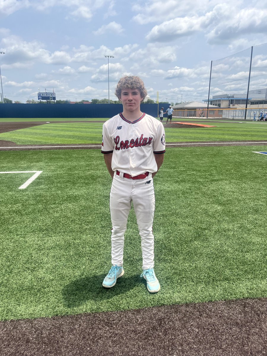 FiveToolSTX's tweet photo. F: @LonestarBSBclub Morace 10, Titans Texas 2028 Blue 0
PoG: Sebastian Sipe 5 IP, 8 K, 0 H, 0 ER (No-hitter) // 1-2, RBI https://t.co/Cj4QpdLVqH