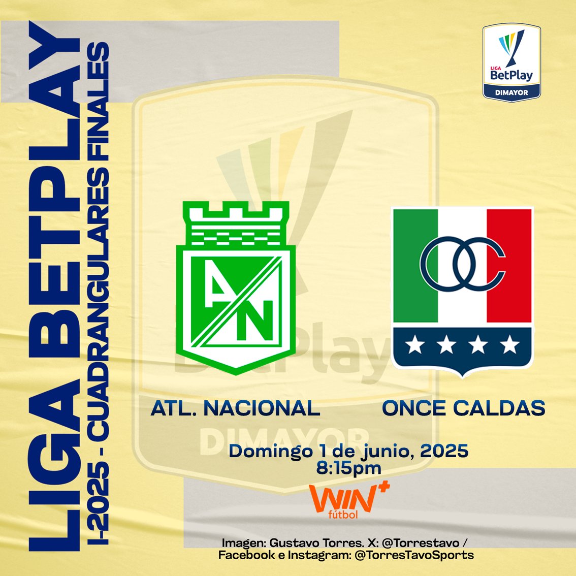 Atlético Nacional - Once Caldas
TV: <a href="/WinSportsTV/">Win Sports</a> (Señal Win+ Fútbol)
Narra: <a href="/TatoSanint/">TATO SANINT 🎙️</a>
Comentan: <a href="/velezfutbol/">Carlos Antonio Velez</a> y Juan José Peláez
#LaLigaxWIN