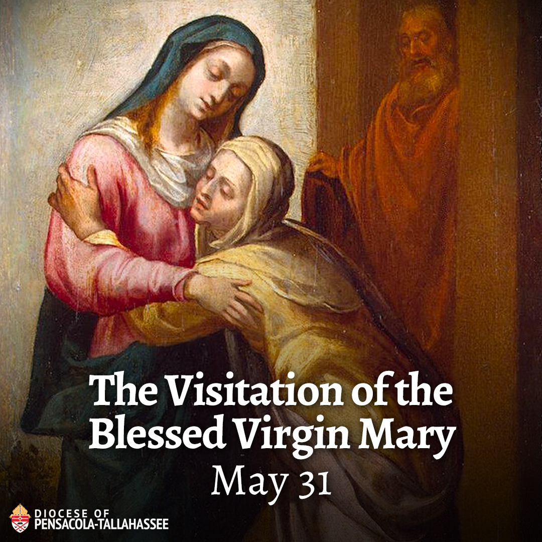The feast of the Visitation of the Blessed Virgin Mary, marks the end of the Month of Mary.

"Most blessed are you among women, and blessed is the fruit of your womb." ~ Luke 1:42

Blessed Mother, pray for us!