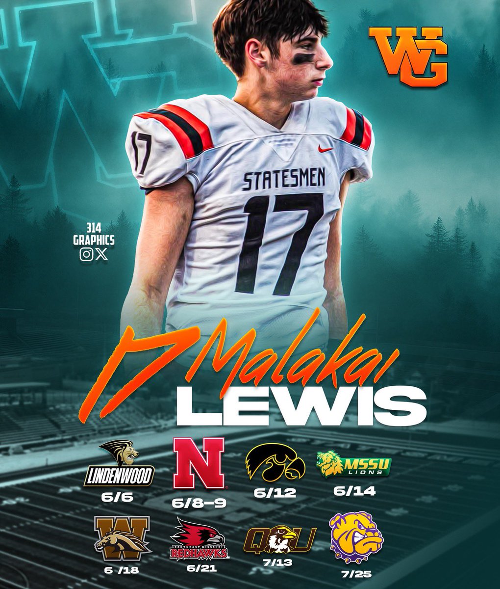 Malakai Lewis (Baby Giraffe) (@malakailewbg17) on Twitter photo These are the camps I will be competing at this summer! Thank you to all the coaches for inviting me! Canβt wait to compete!
<a href="/DubGFB/">DubG Football</a> <a href="/Conwhite25/">Conner White, M. Ed, CSCS</a> <a href="/Coachdesmondr/">Coach Desmond Reichold</a> <a href="/CoachJCaraway/">Joshua Caraway</a> <a href="/LeVarWoods/">LeVar Woods</a> <a href="/CoachTWilson26/">Tyler Wilson</a> <a href="/CoachCJohnson43/">Chase Johnson</a>
<a href="/TJenkins_Moso/">Thomas Jenkins</a> <a href="/DSabock/">Coach Dan Sabock</a> <a href="/CoachEkeler/">Mike Ekeler</a>
<a href="/JPRockMO/">JP Rock</a> These are the camps I will be competing at this summer! Thank you to all the coaches for inviting me! Canβt wait to compete!
<a href="/DubGFB/">DubG Football</a> <a href="/Conwhite25/">Conner White, M. Ed, CSCS</a> <a href="/Coachdesmondr/">Coach Desmond Reichold</a> <a href="/CoachJCaraway/">Joshua Caraway</a> <a href="/LeVarWoods/">LeVar Woods</a> <a href="/CoachTWilson26/">Tyler Wilson</a> <a href="/CoachCJohnson43/">Chase Johnson</a>
<a href="/TJenkins_Moso/">Thomas Jenkins</a> <a href="/DSabock/">Coach Dan Sabock</a> <a href="/CoachEkeler/">Mike Ekeler</a>
<a href="/JPRockMO/">JP Rock</a>