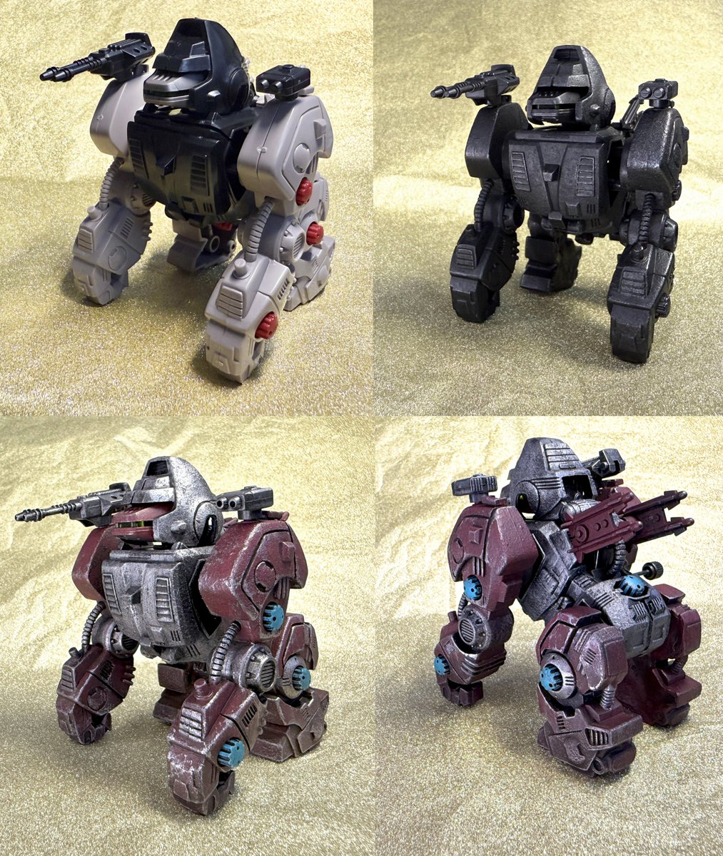 ikd_Suuuu's tweet image. 2001年版のハンマーロックを
86年版のゼネバス帝国カラーで塗ってみました🤤

#ゾイド 
#ZOIDS