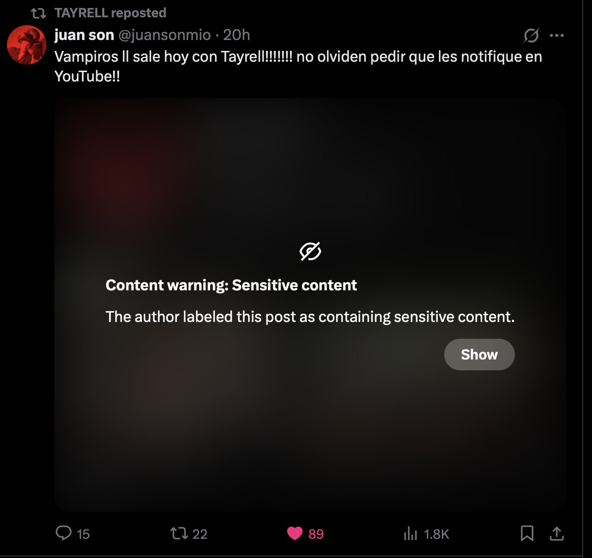Hasta x tuvo que censurar nuestro nuevo video, No se lo pueden perder!!! vampiros ll con <a href="/Tayrellmusic/">TAYRELL</a> hace ver "Juan Son en la tina" como una caricatura😱😱😱😱