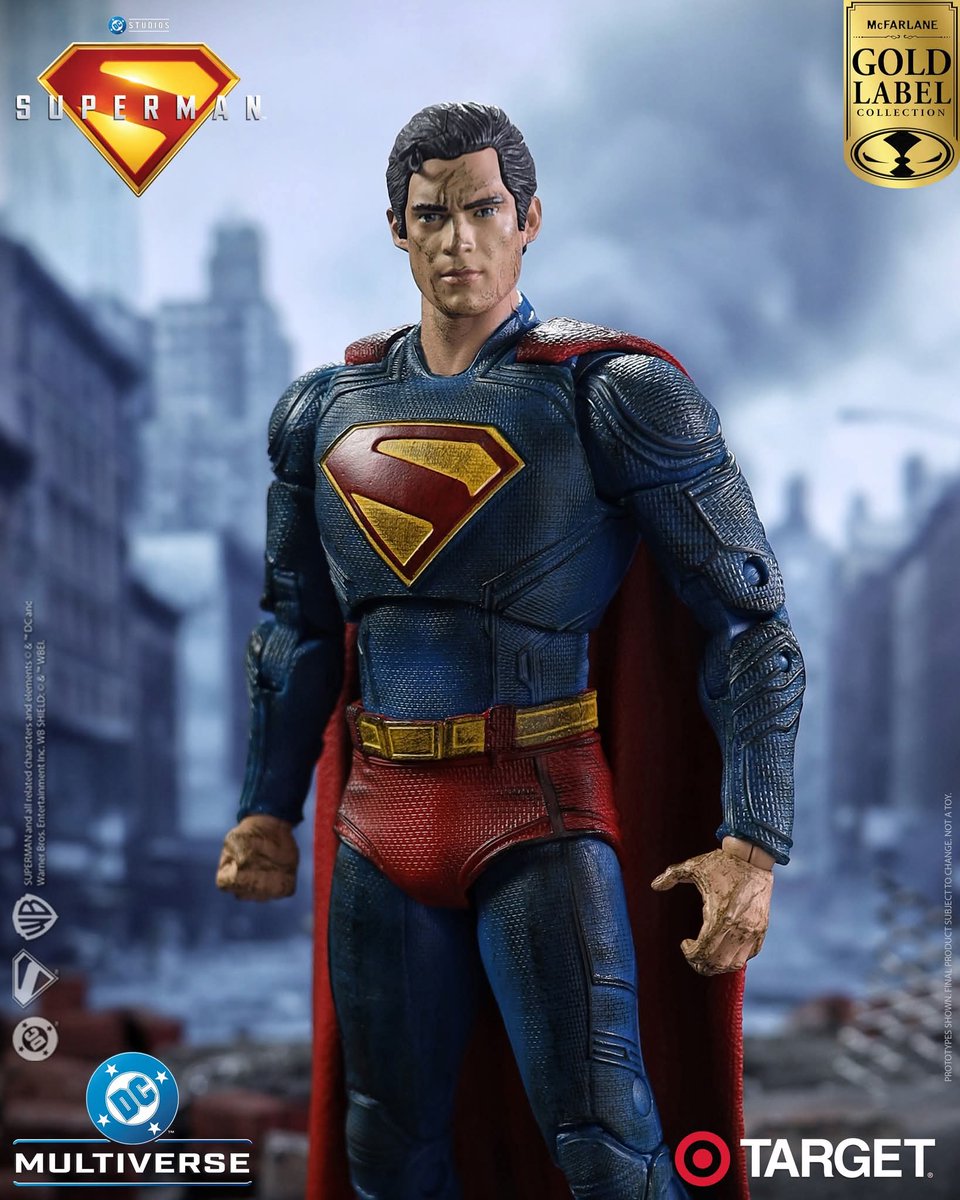 Superman™ (Battle Damage) 7" scale Gold Label action figure based on the character's appearance in the upcoming Superman™ feature film from DC Studios, is COMING SOON exclusively to Target!

#McFarlaneToys #Superman #SupermanDay