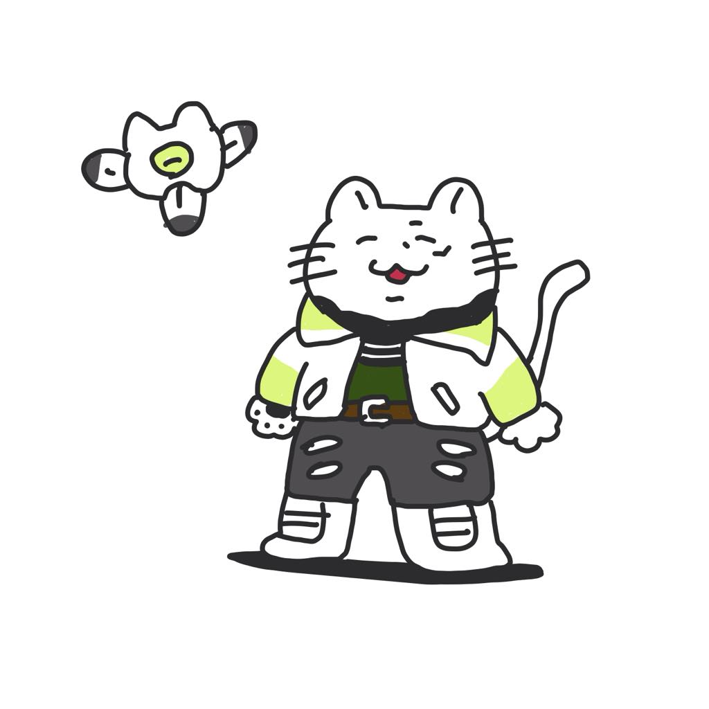 ゆるゆるショートブルゾン猫クリプト