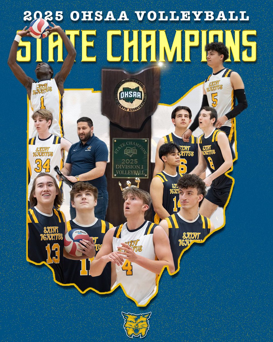 VB: FOR THE FIRST TIME SINCE BECOMING AN OHSAA SPORT, THE WILDCATS ARE YOUR 2025 STATE CHAMPIONS! 
#GoCats