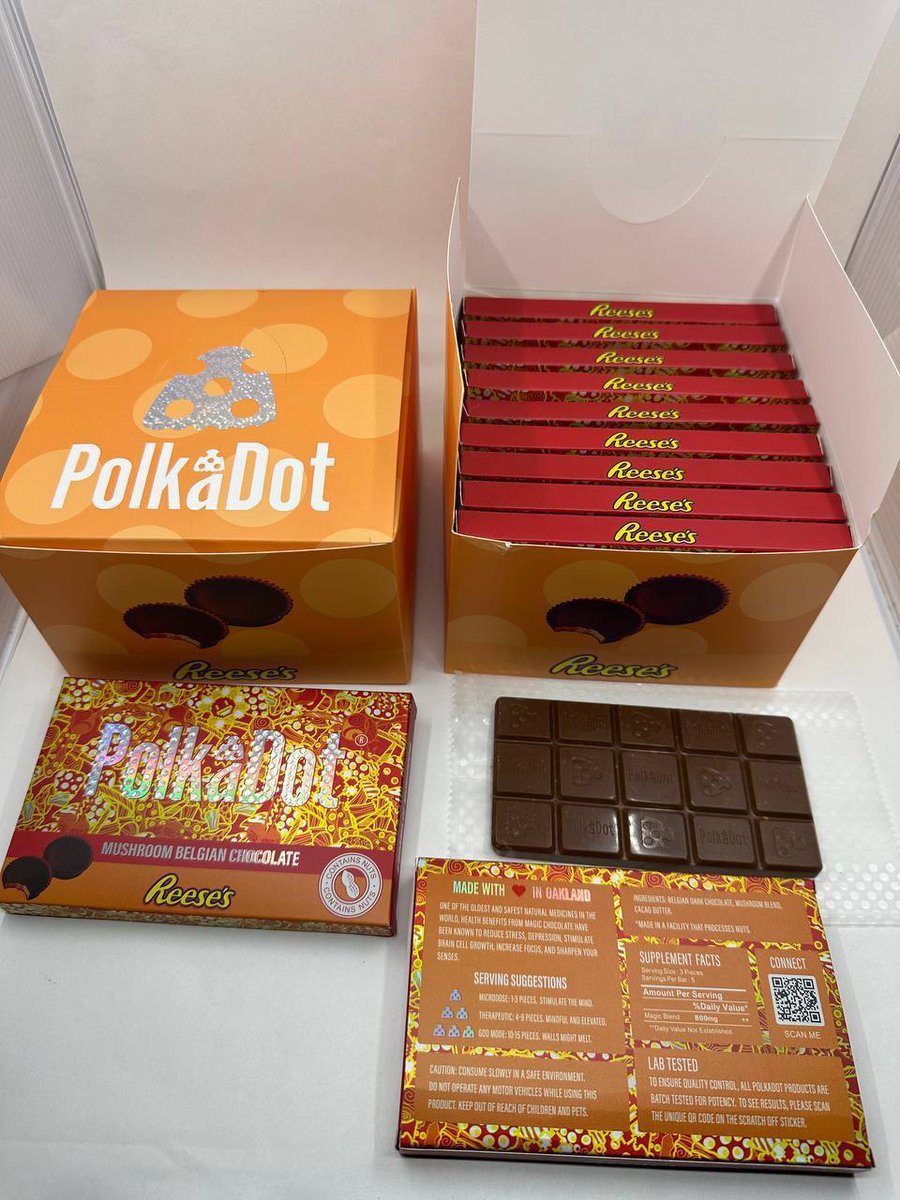 BenSteward70's tweet photo. PolkaDot Mushroom 🍄 Chocolate 🍫 Bars Available……
We do offer discreet shipping worldwide which is 100% safe and secured without anything to be skeptical about.. https://t.co/30B4egi6We