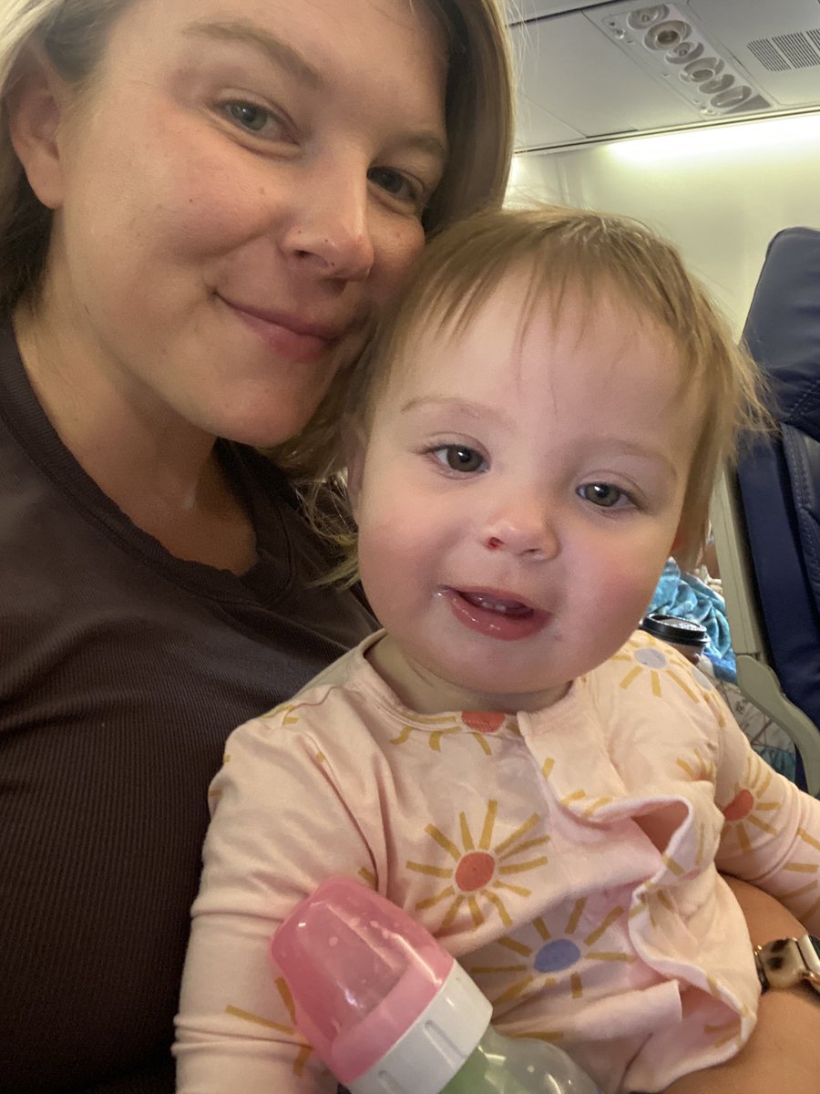 To grandma’s house we go! Wish me luck. 😉 Got two flights ahead of us!