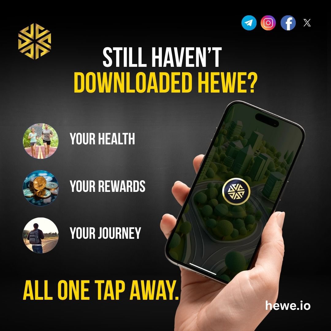 heweofficial's tweet photo. 📱 Still waiting to level up your life?
Your health, rewards, and transformation are just one tap away.
Why scroll when you can walk, earn, and grow?

✨ Download HEWE now and turn steps into success!

#HeWeApp #DownloadNow #StepIntoChange #OneTapAway #WalkAndEarn #MoveToWin https://t.co/WSJ3px92mV