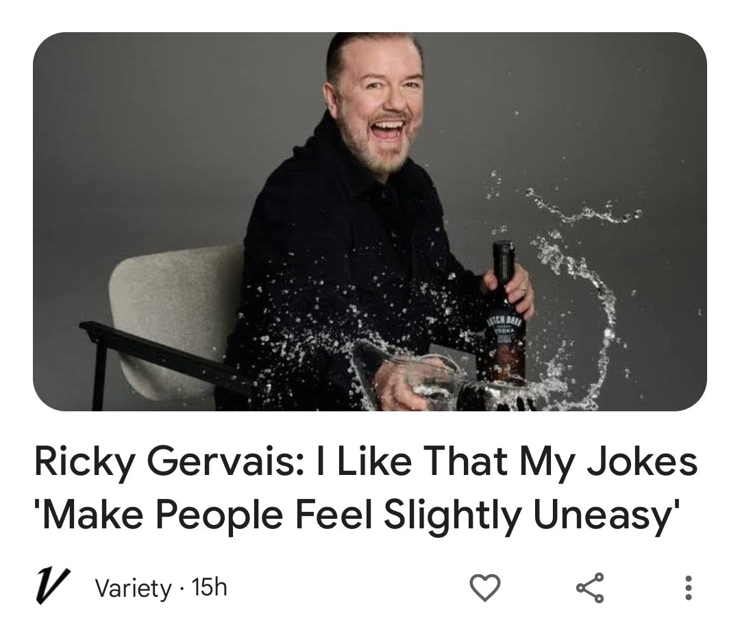 Tadhg (@tadhghickey) on Twitter photo I'm so f****** done with entitled tired old comics thinking they're edgy because they punch down at trans people & other minorities. There's a holocaust going on <a href="/rickygervais/">Ricky Gervais</a>, how about some jokes about the perpetrators? Or would that make you 'feel slightly uneasy'. I'm so f****** done with entitled tired old comics thinking they're edgy because they punch down at trans people & other minorities. There's a holocaust going on <a href="/rickygervais/">Ricky Gervais</a>, how about some jokes about the perpetrators? Or would that make you 'feel slightly uneasy'.