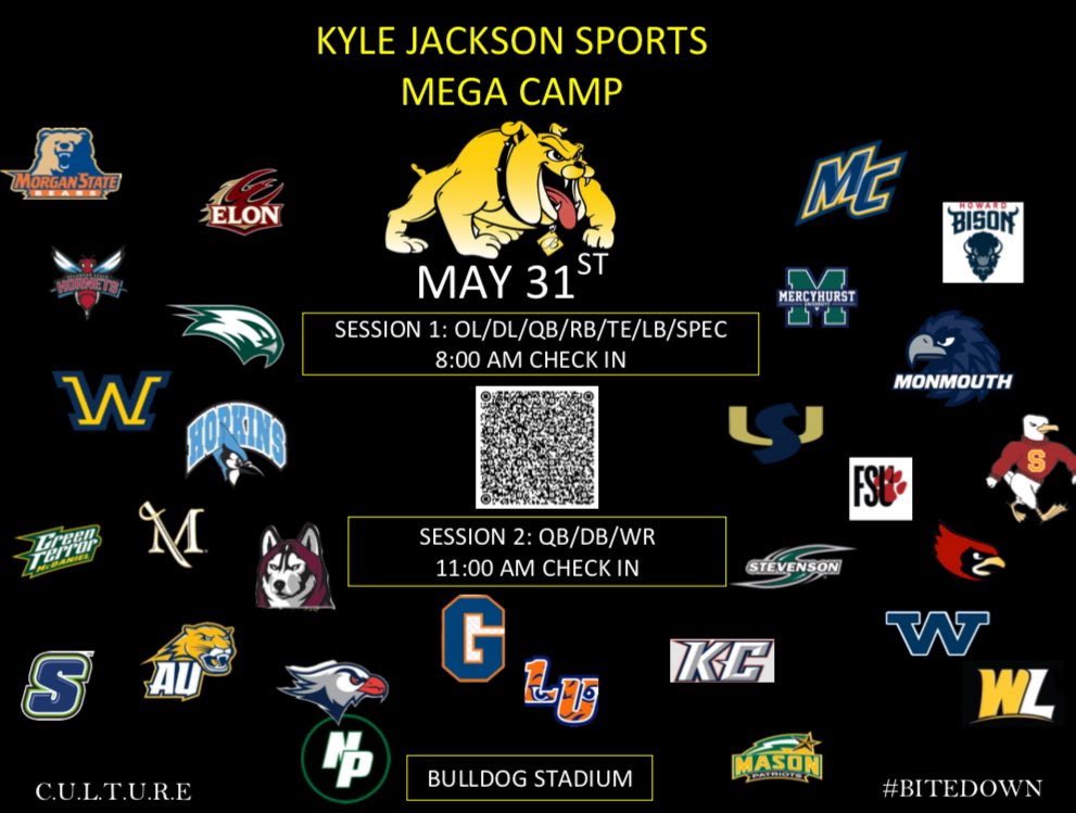 Giovanni Fernandez 2026 (@giovannif38) on Twitter photo I’ll be attending <a href="/CoachKJack/">Kyle Jackson</a> Mega Camp today at <a href="/bowiestatefb/">BOWIE STATE FOOTBALL 🏈</a> !! 🏈🏈
<a href="/skylersprings/">Coach Skyler Springs</a> <a href="/Coach__Al/">Albert Taylor</a> I’ll be attending <a href="/CoachKJack/">Kyle Jackson</a> Mega Camp today at <a href="/bowiestatefb/">BOWIE STATE FOOTBALL 🏈</a> !! 🏈🏈
<a href="/skylersprings/">Coach Skyler Springs</a> <a href="/Coach__Al/">Albert Taylor</a>