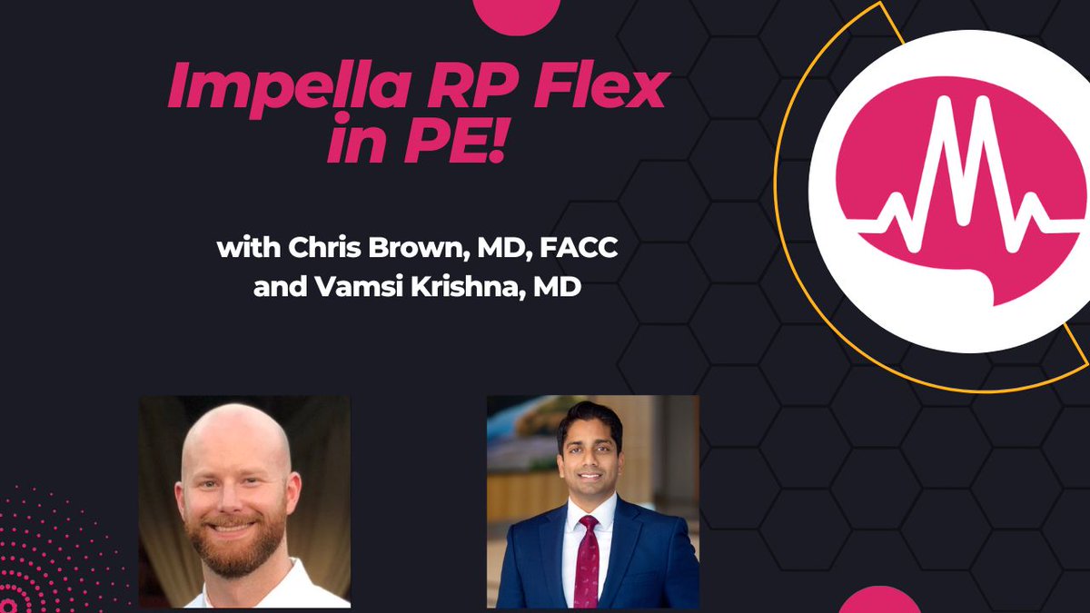 Murmur_MD's tweet image. Case analysis: Impella RP Flex support in massive Pulmonary Embolism!!

Check out this case discussion with Dr. Chris Brown and Dr. Vamsi Krishna here: youtube.com/watch?v=8kh_vf…

#CardioTwitter #MCS #TipsAndTricks