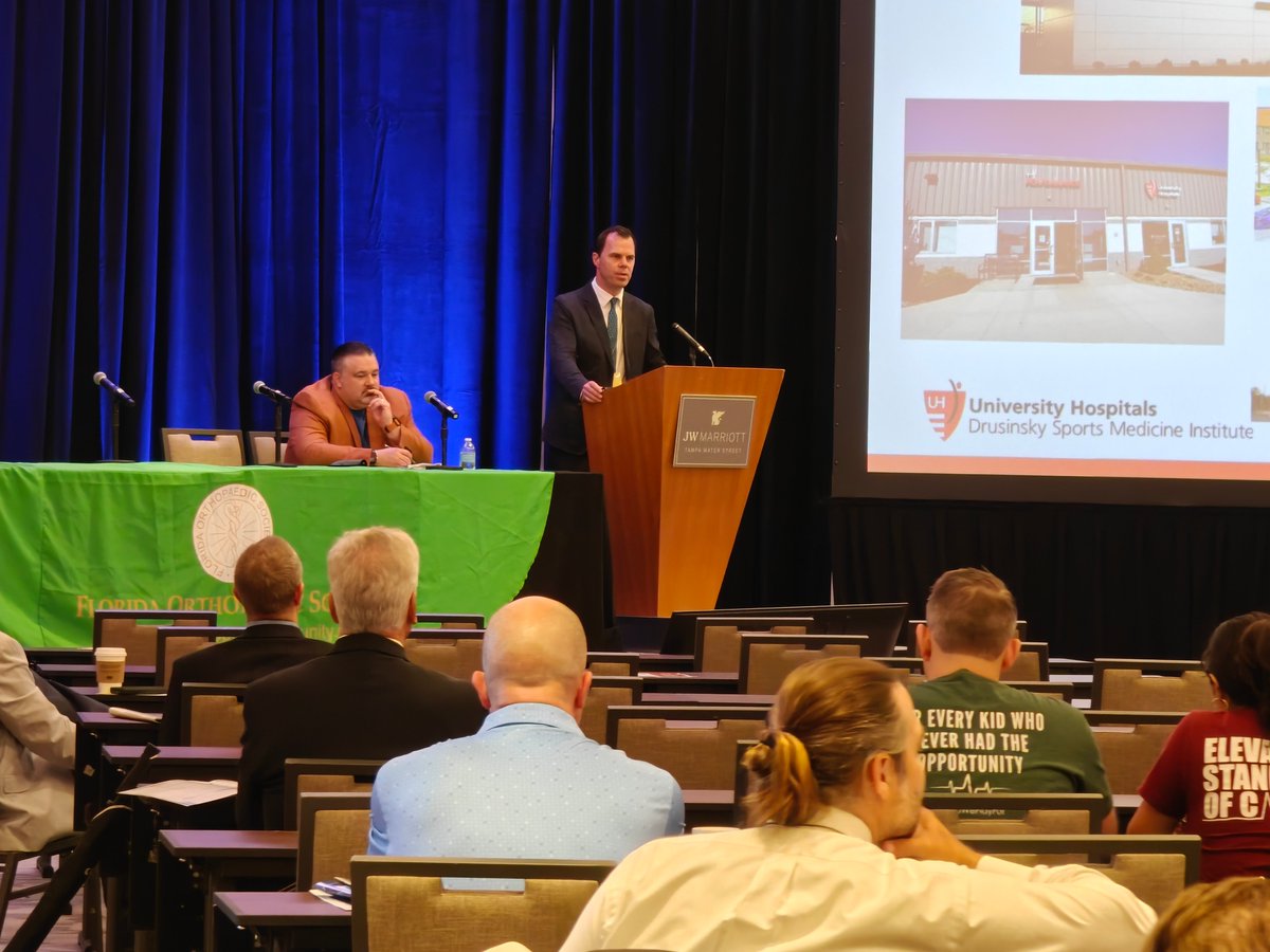 florthosociety's tweet photo. Dr. James E. Voos delivered an insightful session on Modernizing Academic Sports Medicine at day three of #FOS2025.

The presentation provided a look into combining a high efficiency/high volume clinical practice with cutting-edge research, innovation, and community engagement. https://t.co/HKMsVGOWos