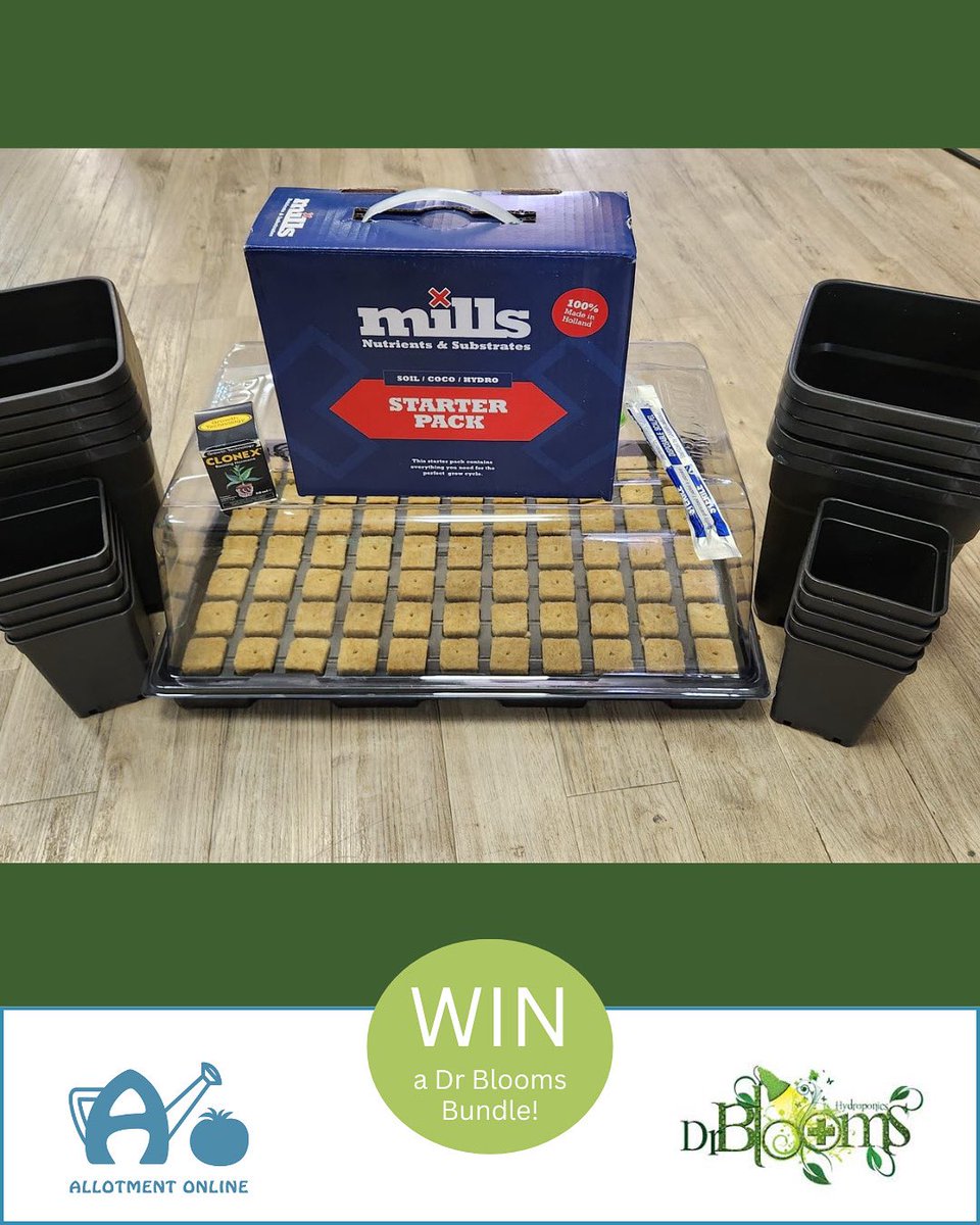 NEW COMPETITION! 

Enter for the chance to WIN a Dr Blooms Bundle!

Please follow, ❤️, tag, RT and enter on the link:

allotmentonline.co.uk/win-a-dr-bloom…

#win #competition #propagation