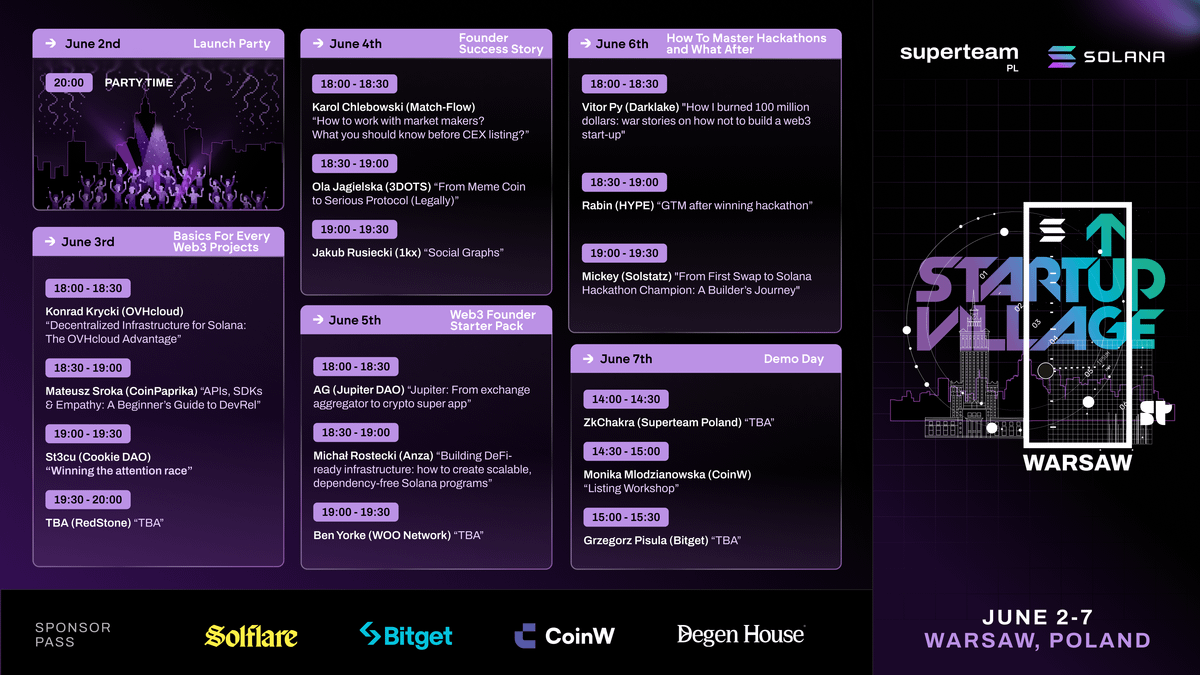 STARTUP VILLAGE STARTS ON MONDAY!

Get ready for 6 action-packed days of talks, founder meetups, investor chats, and hands-on workshops.

The heart of early-stage innovation is beating at full speed.

If you’re building this is where you want to be!

Read more👇