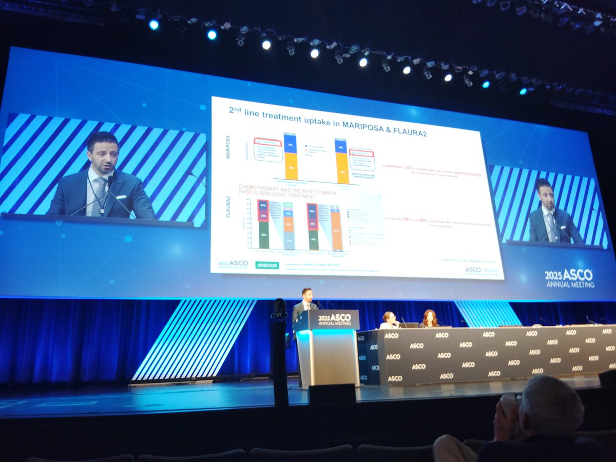 Hassan Abushukair (@hmabushukair) on Twitter photo <a href="/ACortelliniMD/">Alessio Cortellini</a> elegantly debating in favor of combo 1L approaches for EGFR NSCLC at #ASCO25
I vote combo 🫡 <a href="/ACortelliniMD/">Alessio Cortellini</a> elegantly debating in favor of combo 1L approaches for EGFR NSCLC at #ASCO25
I vote combo 🫡