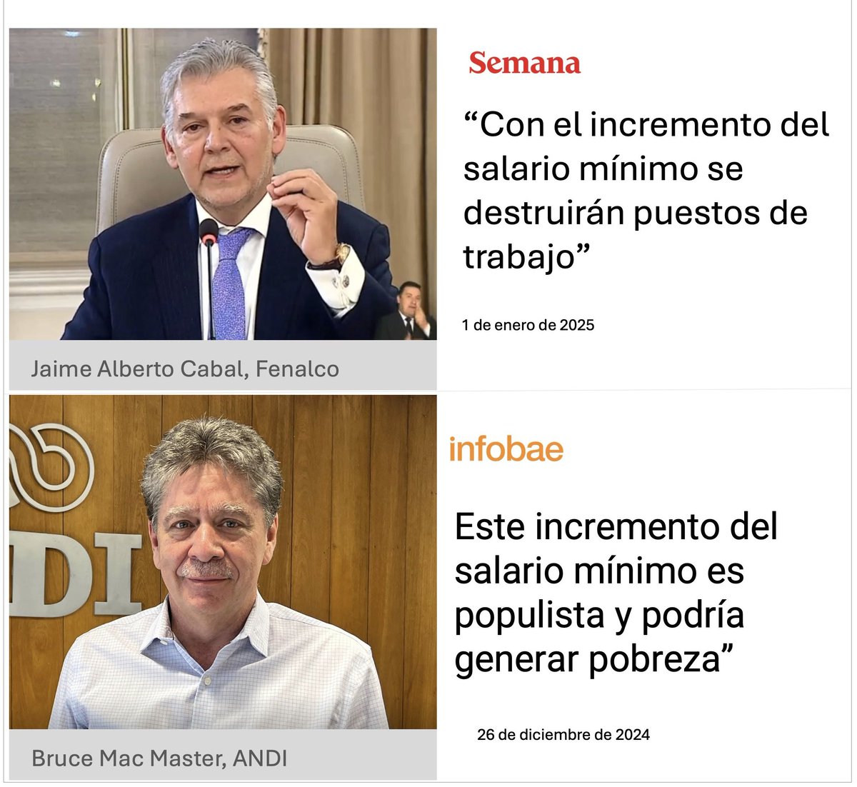 El desempleo en Colombia sigue bajando, se redujo en 1,9% en Abril de 2025; cerró en 8,8 % después del 10,6% del mismo mes del año pasado, el más bajo desde 2017.

Recuerdo cuando los gremios presagiaban que el incremento del salario mínimo del 9,5% iba a generar un gran