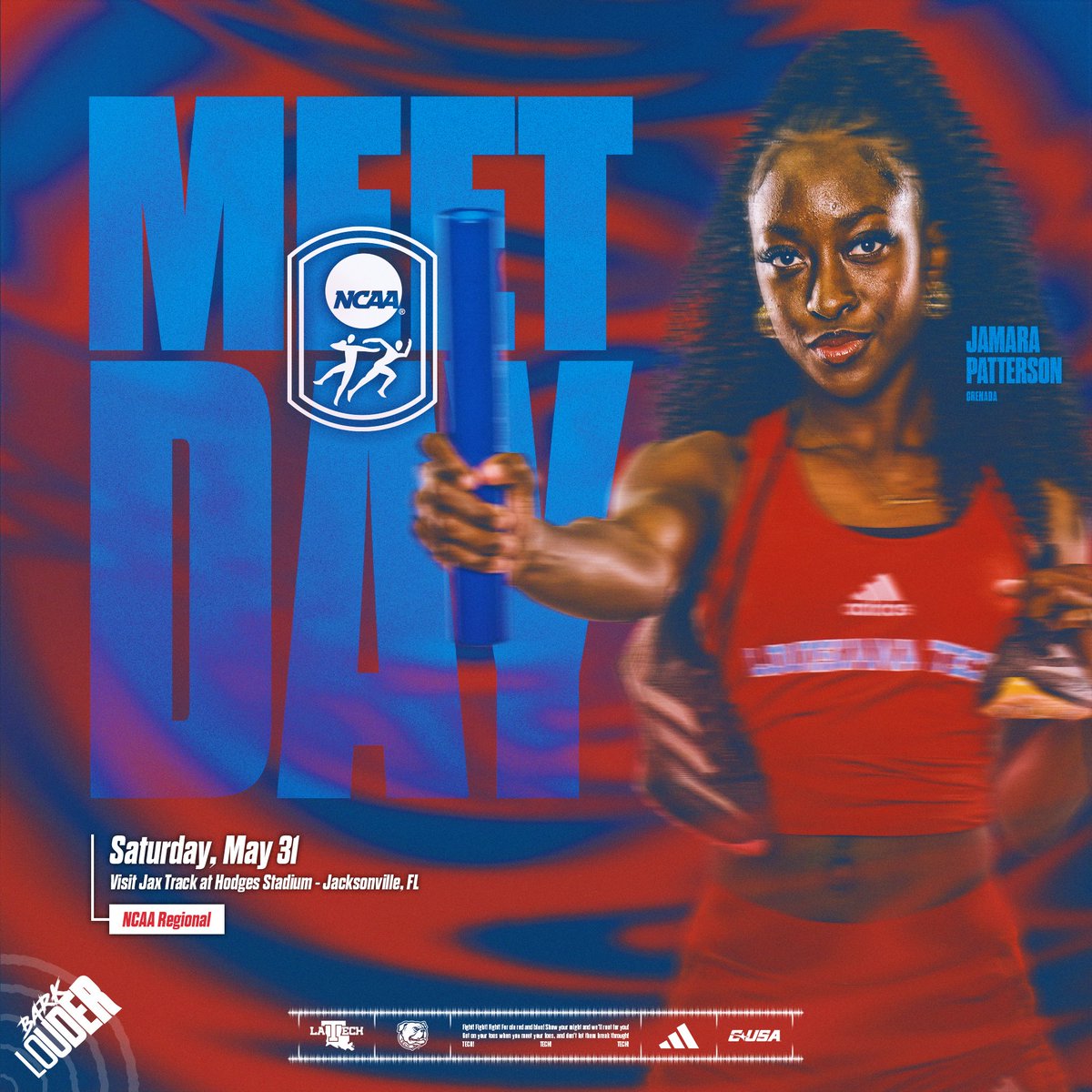Day 4️⃣ loading

🏃‍♀️ NCAA East Regional
🏟️ Visit Jax Track at Hodges Stadium
📍 Jacksonville, Fla. 
🕰️ Field: noon CT | Running: 5:50 p.m. CT
📺 ESPN+
📊 bit.ly/4dBNDo5

#BarkLouder