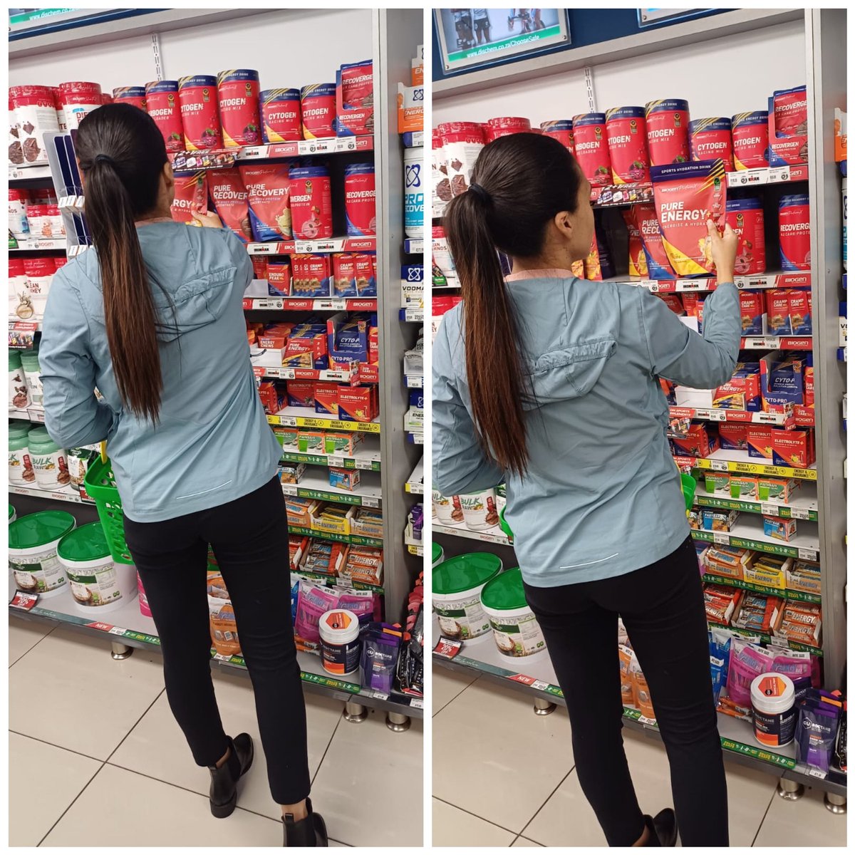 _CrystalAugust's tweet image. ** Just me romanticizing my cart full of @BiogenSA  again 💕🛒 Only at @Dischem @Dischem_LiveFit

Catch me riding that 2+1 wave like a wellness baddie😎 ** #dischemsportsweekend #TeamRed