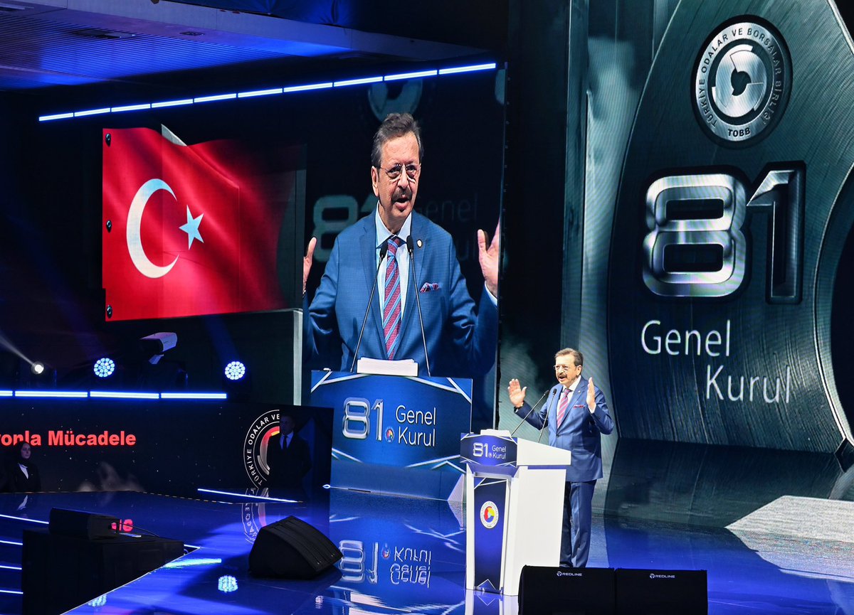 TOBB 81. Mali Genel Kurulu,TOBB Başkanımız <a href="/RHisarciklioglu/">Rifat Hisarcıklıoğlu</a> başkanlığında,Ticaret Bakanımız <a href="/omerbolatTR/">Prof. Dr. Ömer Bolat</a> ,aralarında TOBB Delegelerimizin de yer aldığı oda ve borsa camiasının temsilcileri ile 81 ilden 3 bin iş insanının katılımlarıyla TOBB ETÜ’de gerçekleştirildi.