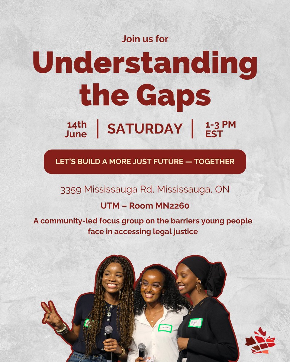 fbcfcn's tweet image. Join us for “Understanding the Gaps" — a community-led focus group on the barriers young people face in accessing legal justice. Let’s talk real issues, share stories, and build solutions together 💬 Follow the link to register today: zurl.co/DcP37

#FocusGroup
