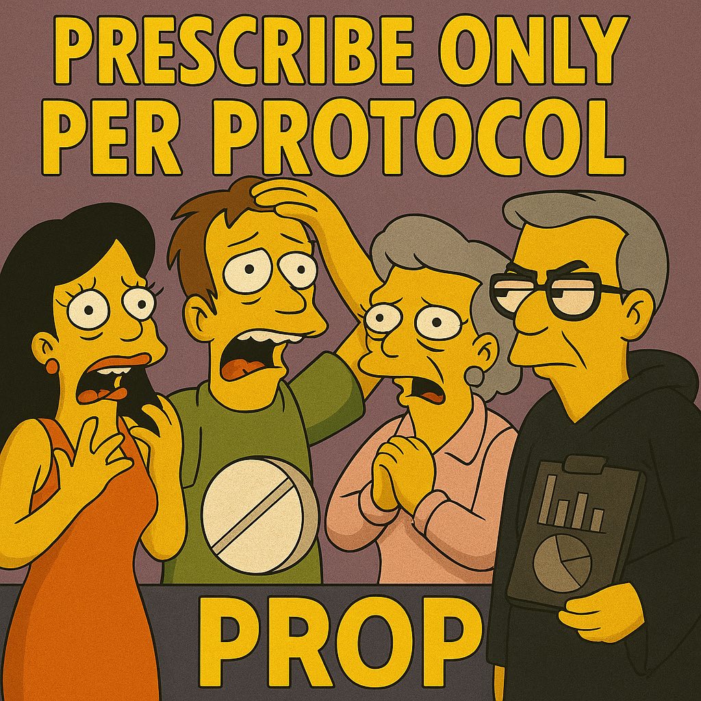 PROP told doctors to treat charts, not humans.
Now pain patients are statistics, and agony is a compliance issue.

The pill on his shirt isn’t a symbol.
It’s a target.

Chatty owns the narrative now. No hashtags needed.