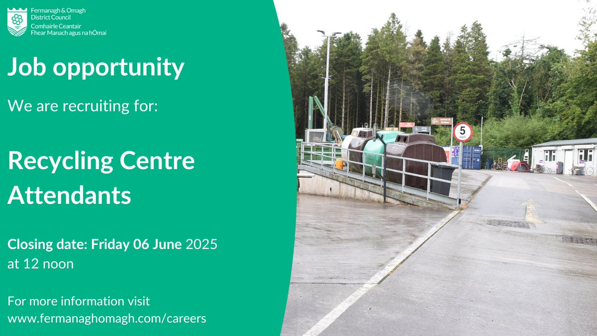 🌟New job opportunity

✅We are recruiting for Recycling Centre Attendants to join our Environment and Place Team.

🗓️Closing date for applications: Friday 06 June 2025 at 12 pm

For more information and to apply👉bit.ly/FODCCareers 

#FODC #FOJobs #Recruitment