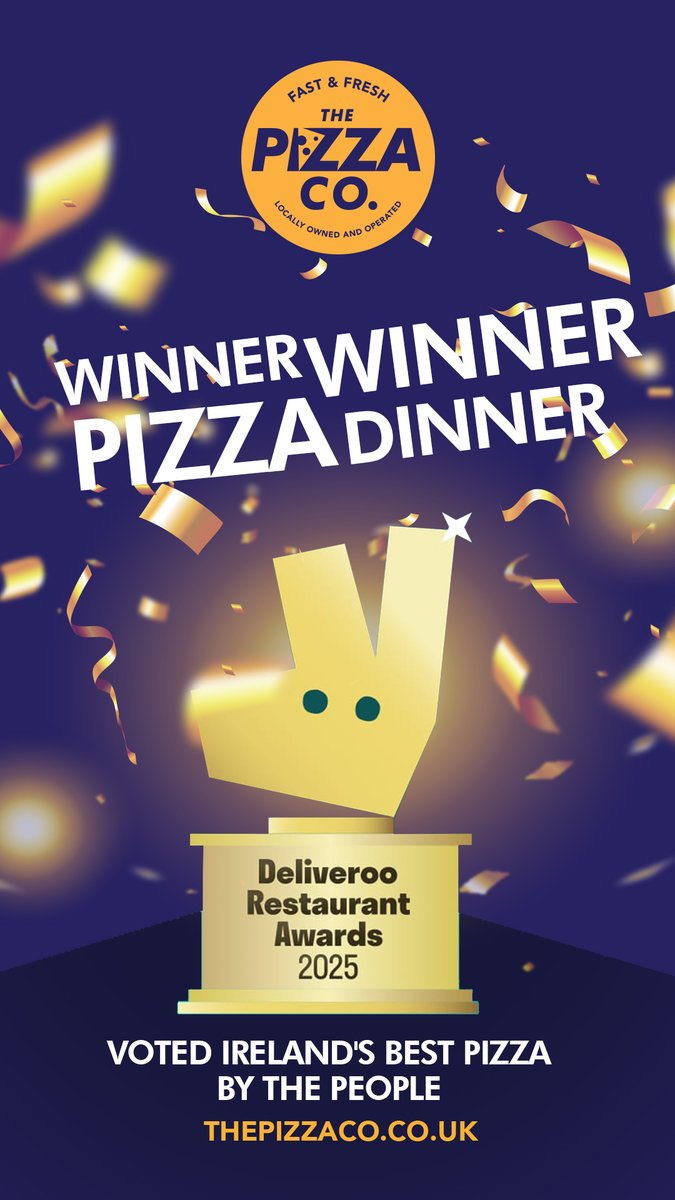 Late night cravings?
Get Ireland’s Best Pizza, fresh from The Pizza Co — officially Deliveroo’s top pick 🏆
We’re open late. You’re hungry.
📲 thepizzaco.co.uk
#LateNightPizza #BestInIreland #ThePizzaCo