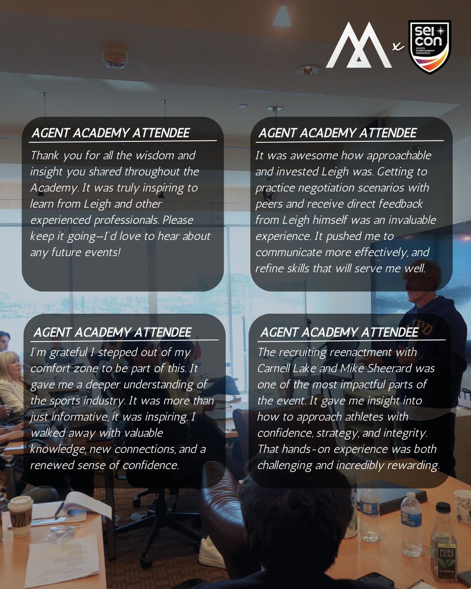 THIS ONE DAY SEMINAR CAN JUMPSTART YOUR CAREER IN SPORTS — We are attempting to pass on to a new generation the specific skills necessary to make you a success in any area of sports business. Talk to our grads and ask them about their experience.